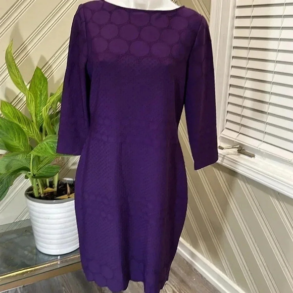 Julia Jordan Purple Midi Dress Size 10 - Picture 3 of 16